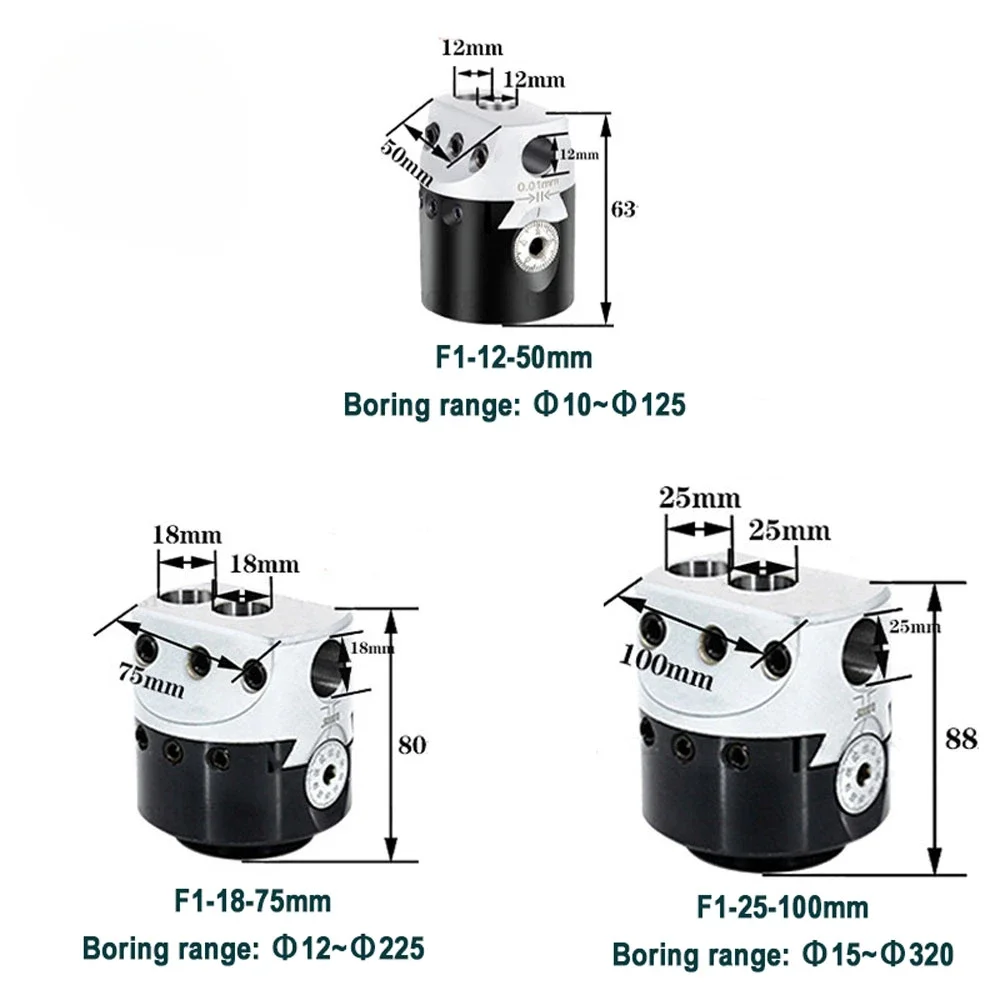 Imagem -03 - Polegada 50 75 100 mm tipo f1 Cabeça Chata 12 18 25 mm Torno Chato Barra Suporte de Fresagem para Fresadora Ferramentas Chave f1