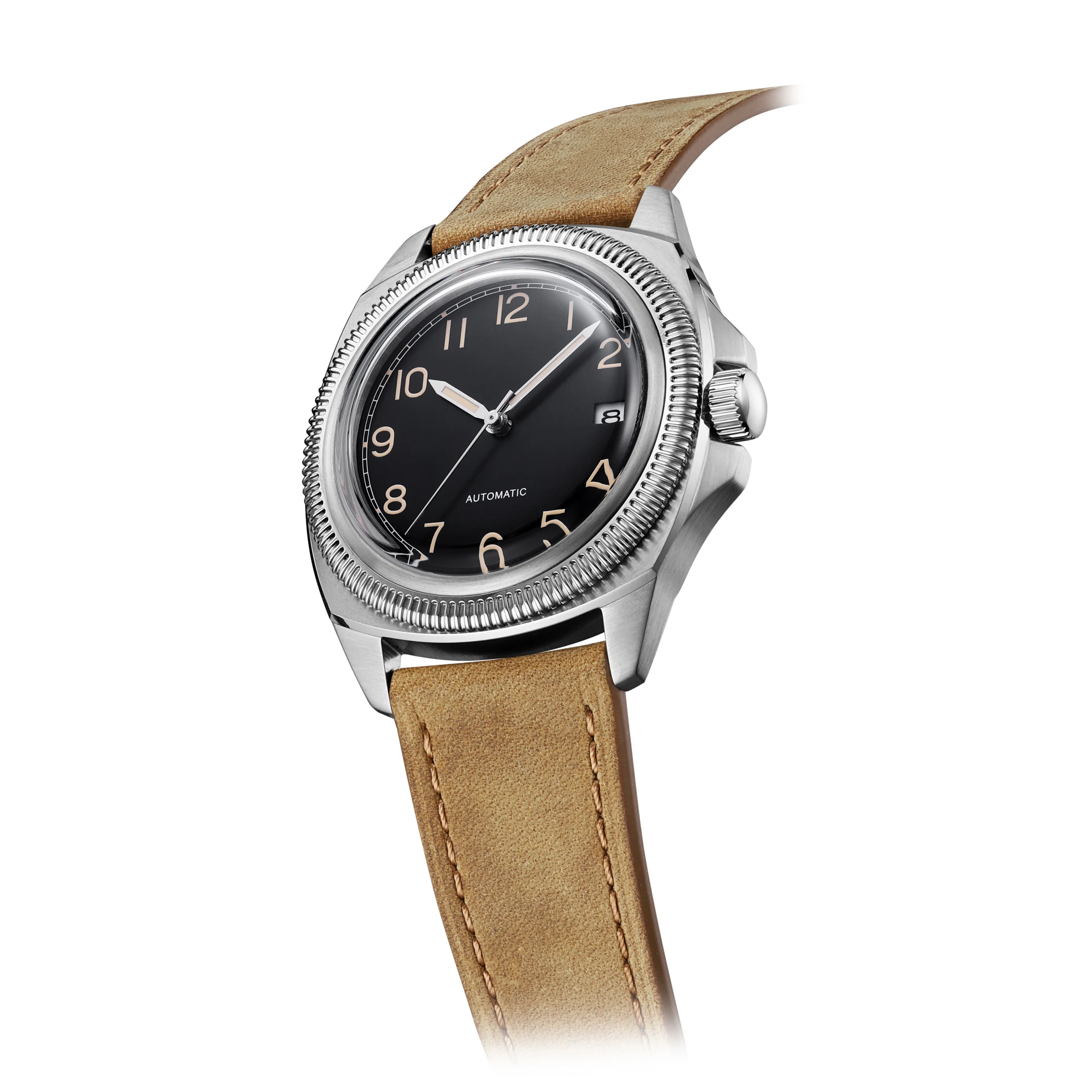 

Новое поступление Parnis 41 мм серебряный корпус автоматические механические мужские часы с кожаным ремешком NH35 механизм мужские часы reloj hombre 2025