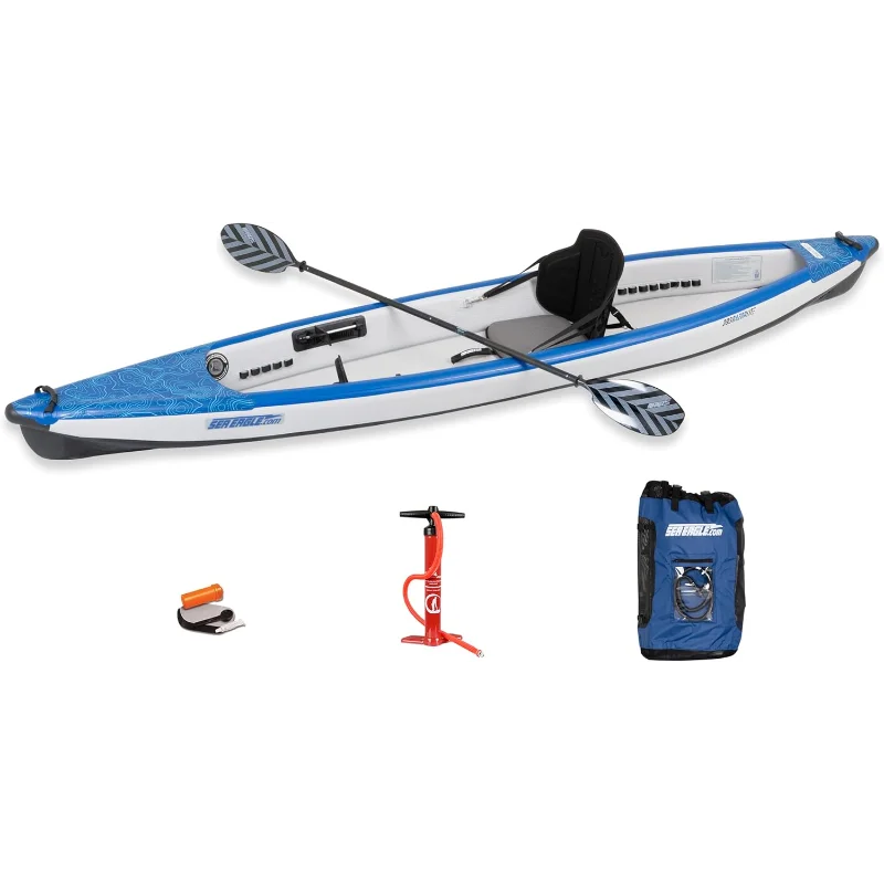 

Sea Eagle RazorLite Inflatable Kayak - Lightweight, Drop Stitch, High Speed Touring Kayak - Solo or Tandem - Tall Back Seat(s)