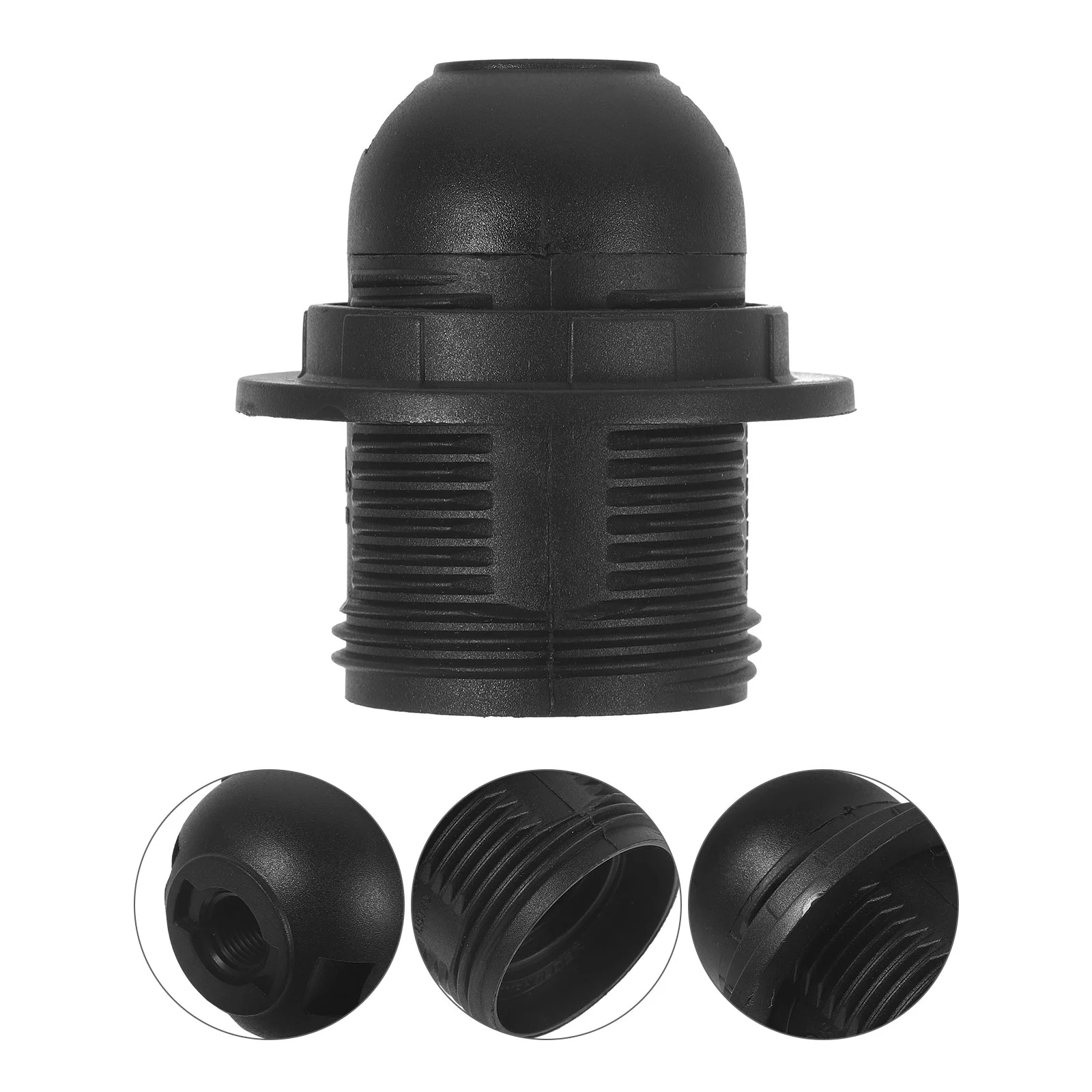 Lamp Head Light Bulbs Base Socket E26 Holder Bracket Threaded Flame Retardant PE Sockets Parts for Making Lamps