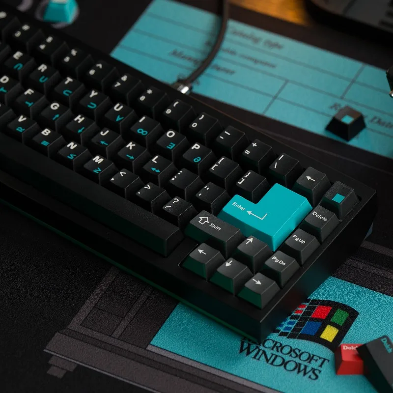 

Набор клавишных колпачков Black Dolch, индивидуальный АБС-материал, вишневый профиль, колпачки для клавиатуры MX для игр, офиса, аксессуары для механической клавиатуры