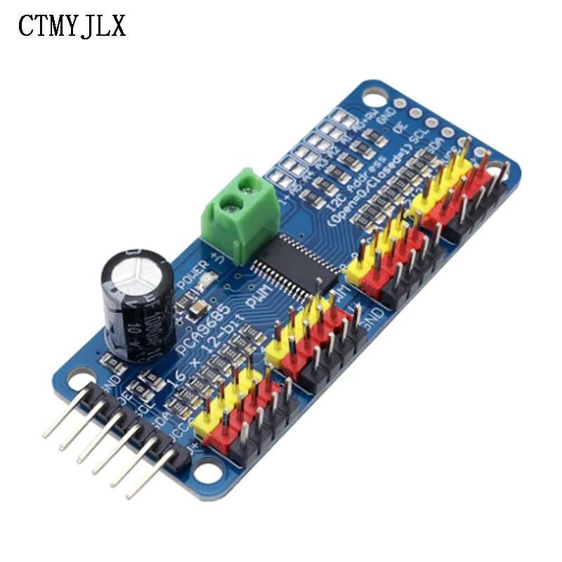 10PCS PCA9685 Robot Controller IIC Interface 16 Channel 12-Bit PWM Servo Motor Driver Board For Arduino Raspberry Pi DIY Kit