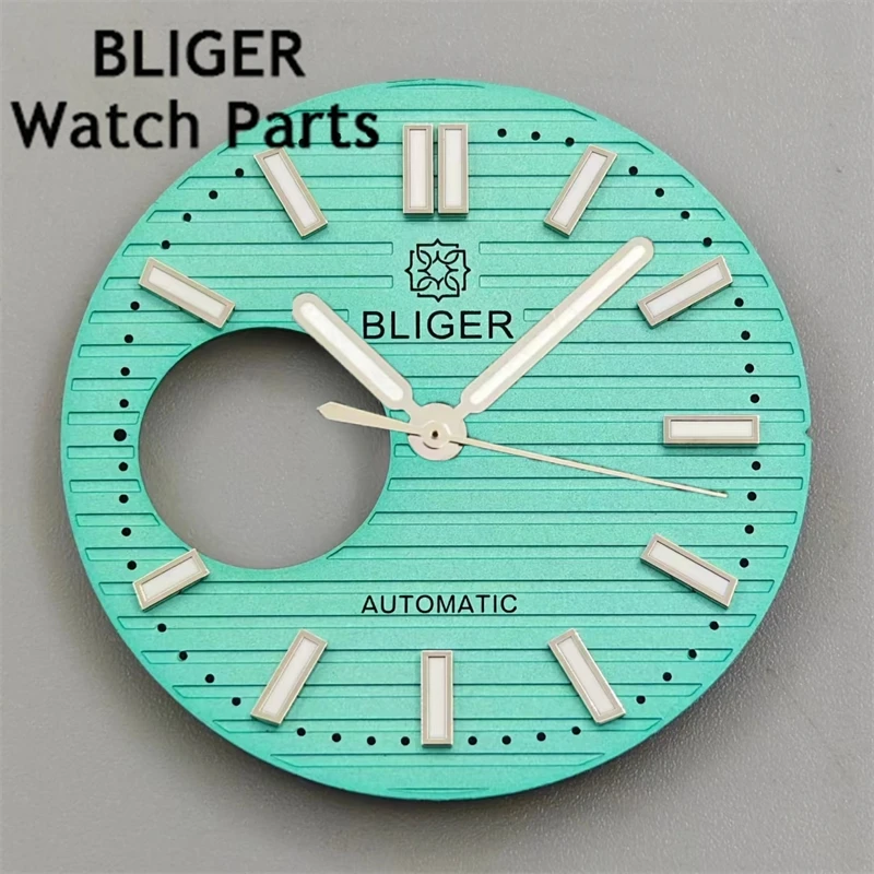 بليجر-ساعة مضيئة للرجال ، قطع غيار ساعة ، C3 أخضر ، تناسب حركة NH38 ،