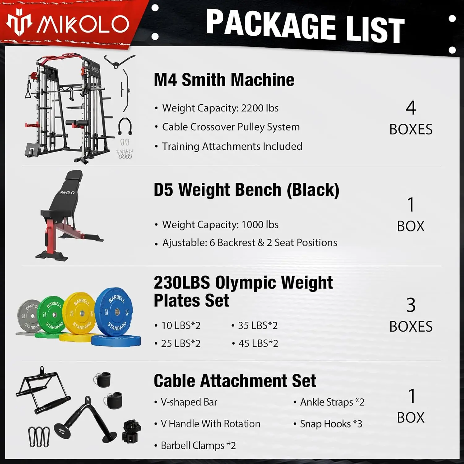 Squat Rack with LAT-Pull Down System & Cable Crossover Machine, Training Equipment with Leg Hold-Down Attachment, Garage & Home