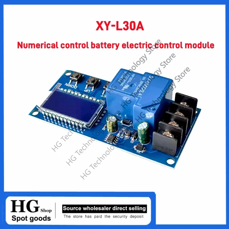 1-5PCS/Lot XY-L30A Battery Charging Control Module Digital Full Power Off Overcharge Protection Switch 6-60 V with LCD
