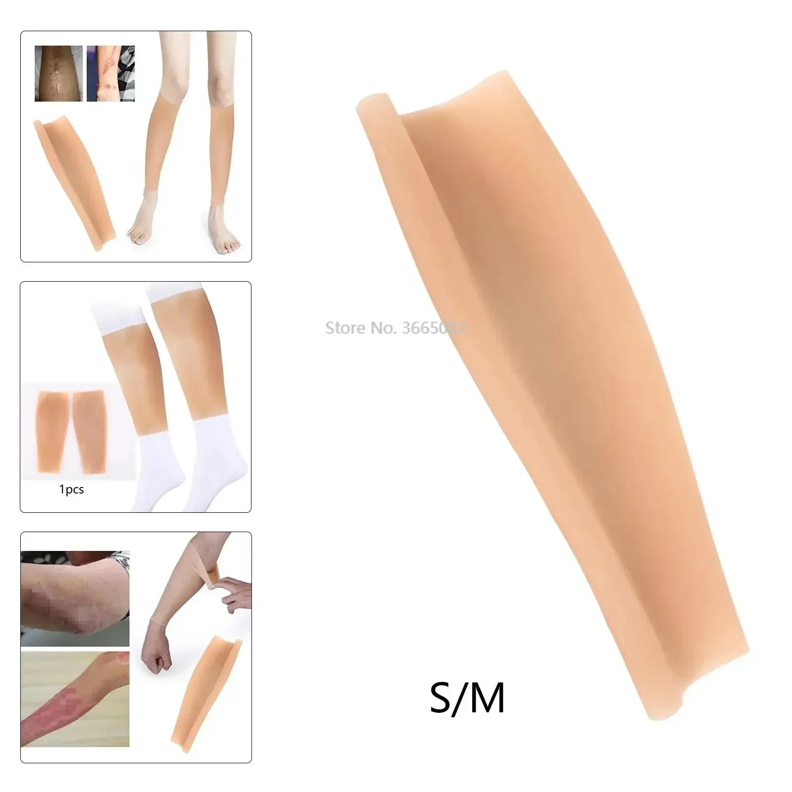 Soft Silicone Beautiful Leg Set Realistic Leg Enhancement Covering Limbs Scars For Lady And Man Posture Corrector S/M choose