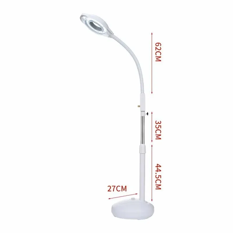 Cross-border beauty salon magnifying glass LED cold light shadowless floor type