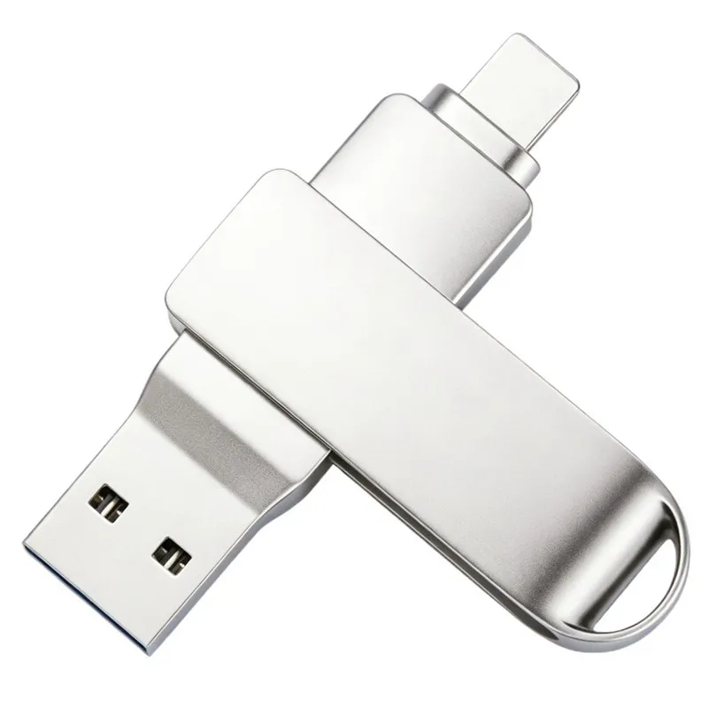 Original OTG Pendrive USB3.0 Metal USB Flash Drive 128GB 64GB 32GB SEND Type C ADAPTER U-disk for Keys Smartphone Laptop Desktop