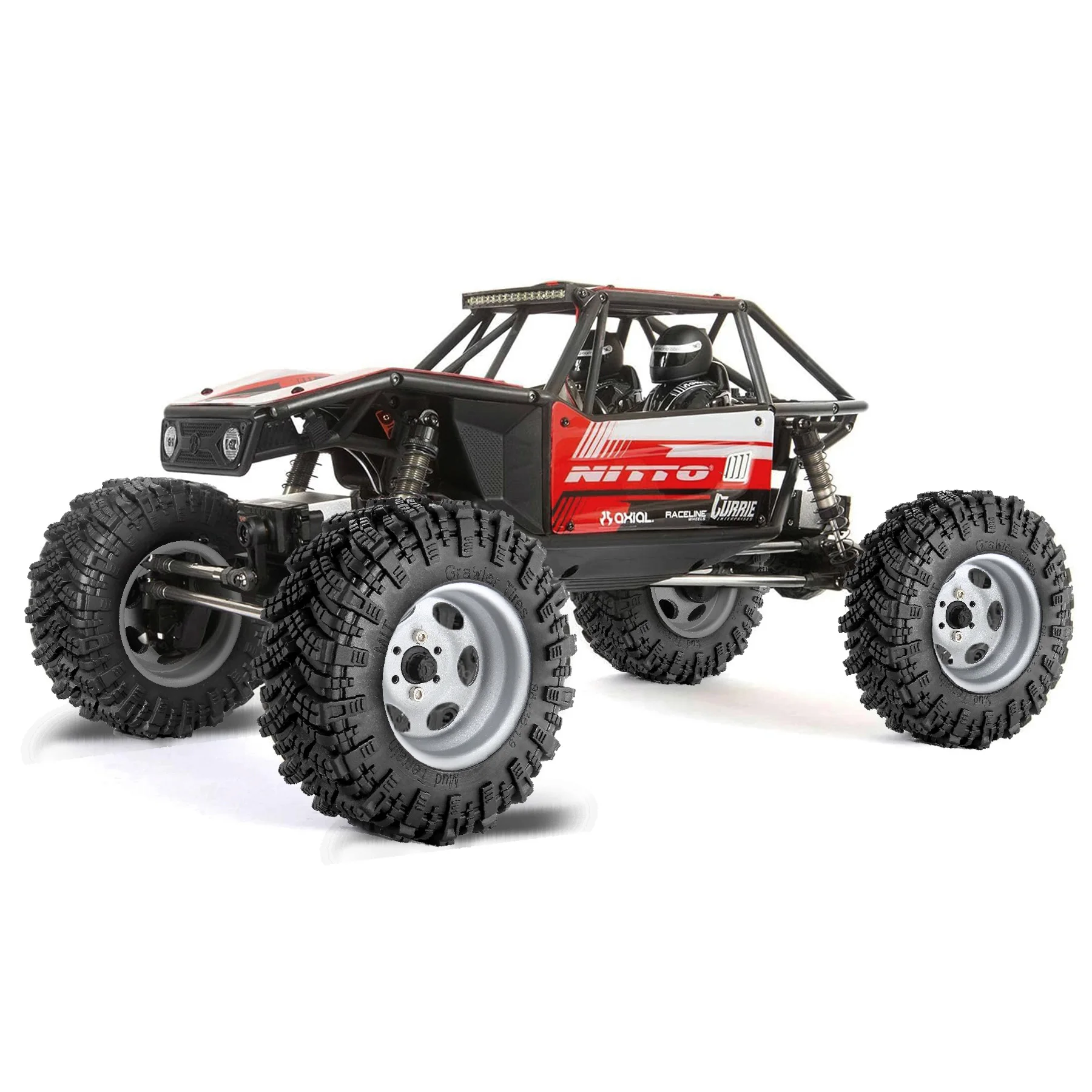 

4Pcs 1.9 inch Beadlock Wheel Aluminum and 1.9 RC Crawler Tires for Traxxas TRX4 Axial SCX10 SCX10 II III Redcat Gen 8