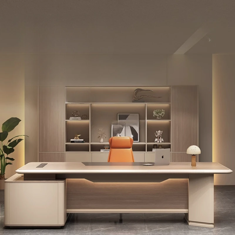 

Manager Organizer Working Table White Luxury L Shape Drawers Organizer Desk Office Study Executive Schreibtisch Office Furniture
