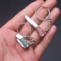 5cm Mini Folding Knife Keyrings Sharp Small Blade Portable Keychain Charms Hanging Pendant Outdoor Camping Unboxing Cutter Tools