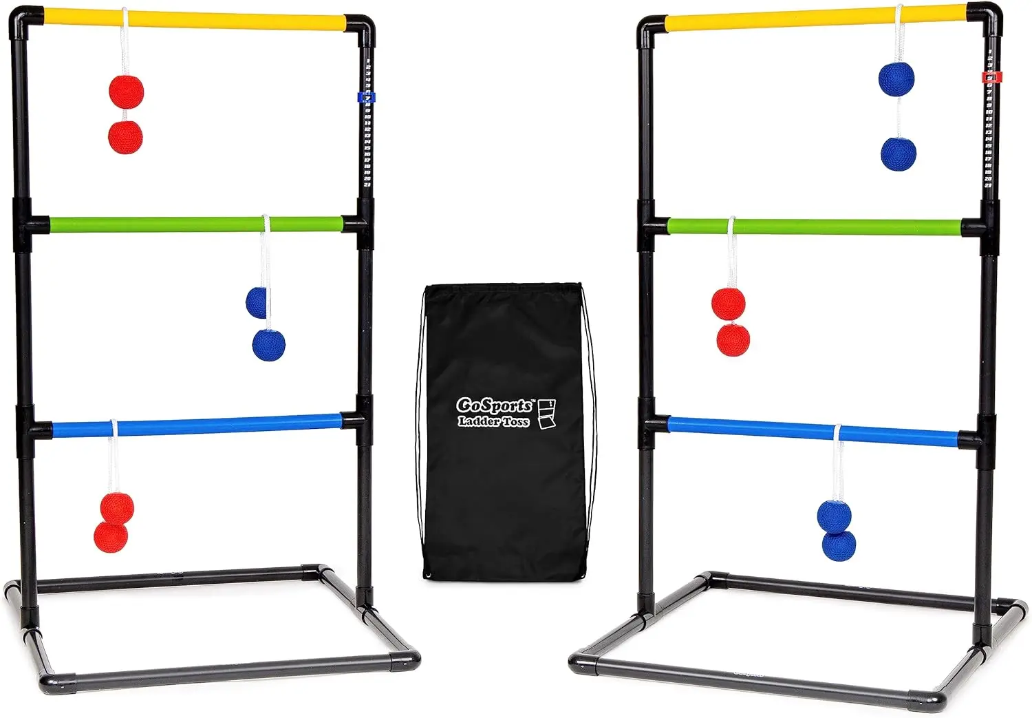 

Набор для игры в Ladder Toss для дома и улицы с 6 мягкими резиновыми шариками и дорожным чехлом для переноски - выберите Pro или Classic