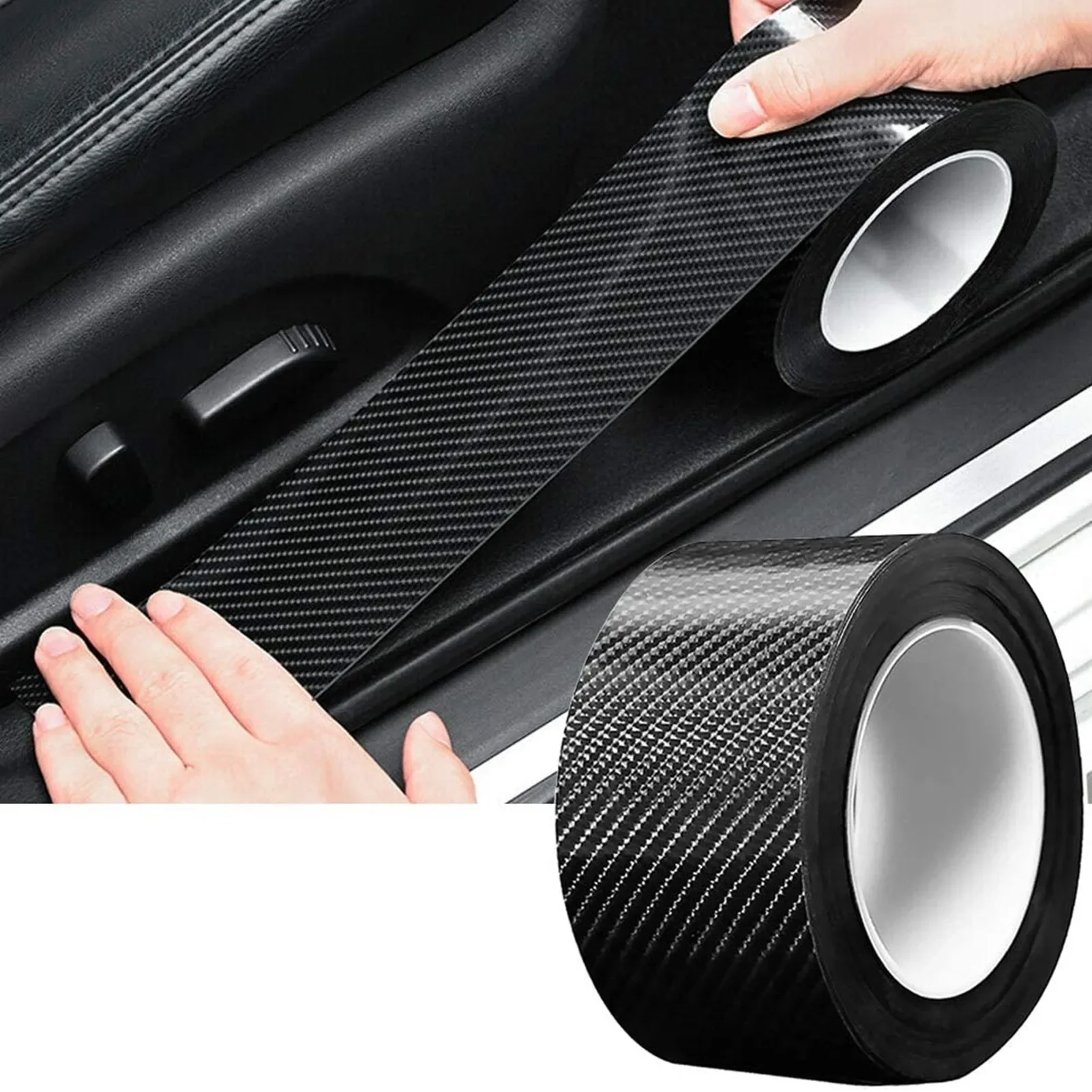 

Car Door Sill Protector Bumper Protector Carbon Fiber Car Wrap Film 5D Gloss Automotive Wrap Film Cars Stickers Accessories