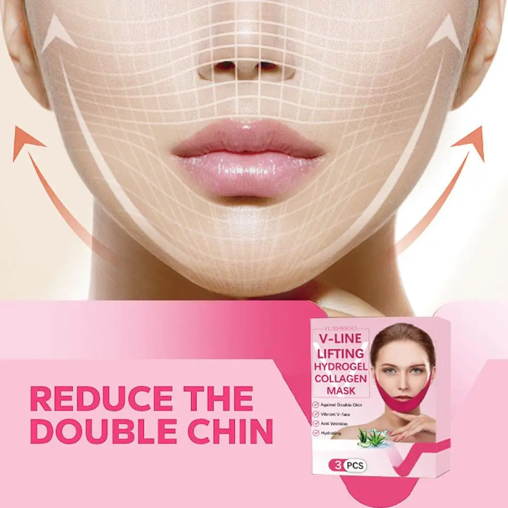 Máscara de emagrecimento Face Lift, V Magro Redutor, Patch Up, Chin, 4D, Apertamento, Orelha, Duplo C, P2R5, 3Pcs