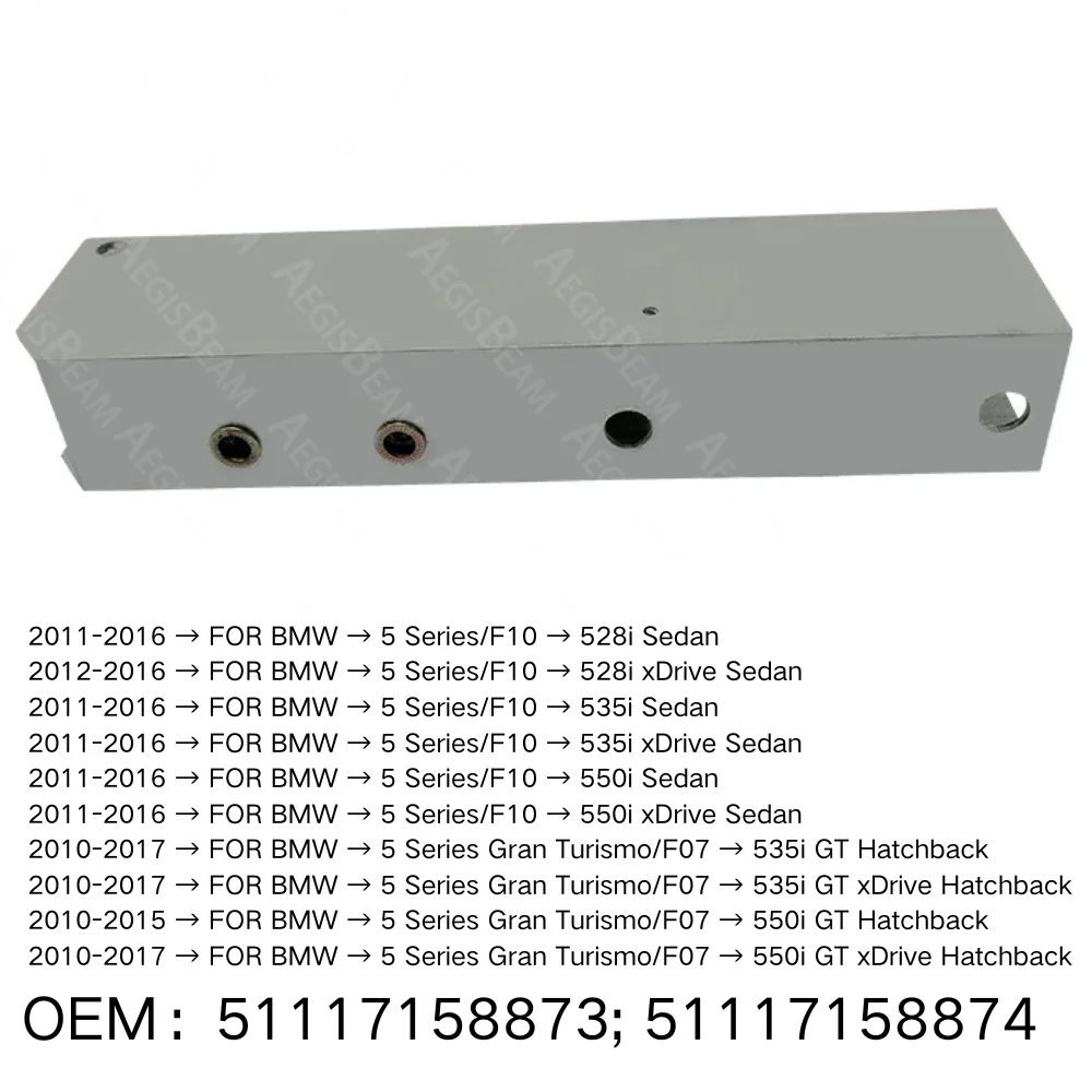 

Front Bumper Retainer Bracket Spacer Support FOR BMW 5 Series Gran Turismo F07 F10 528i 535i 550i XDrive Sedan 535i 51117158873