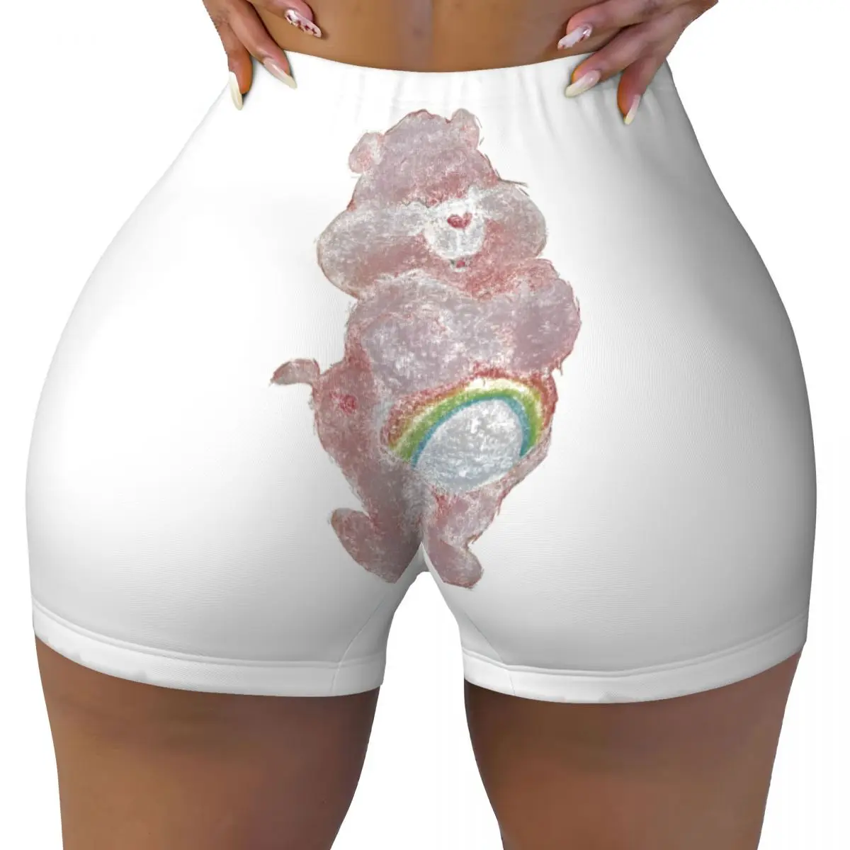 Care Bears Cheer Bear Vintage Acquerello Ritratto Pantaloncini da yoga ad asciugatura rapida Donna Sport Fitness Allenamento Pantaloni da palestra Collant