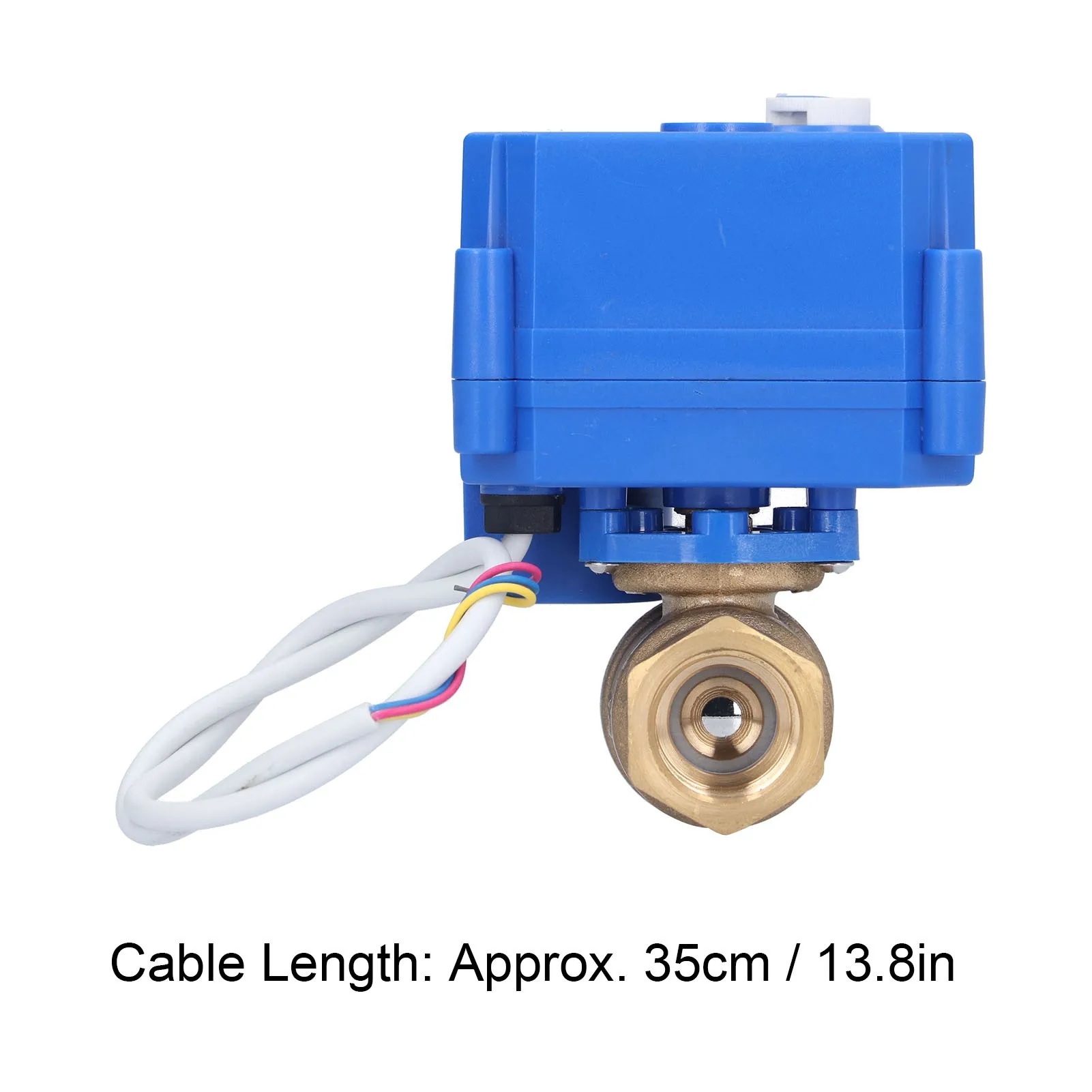 Valvola a sfera DN15, valvola a sfera motorizzata Dispositivo di pressione per tubo dritto in ottone con indicazione dell'interruttore BSP DN15 DC12V