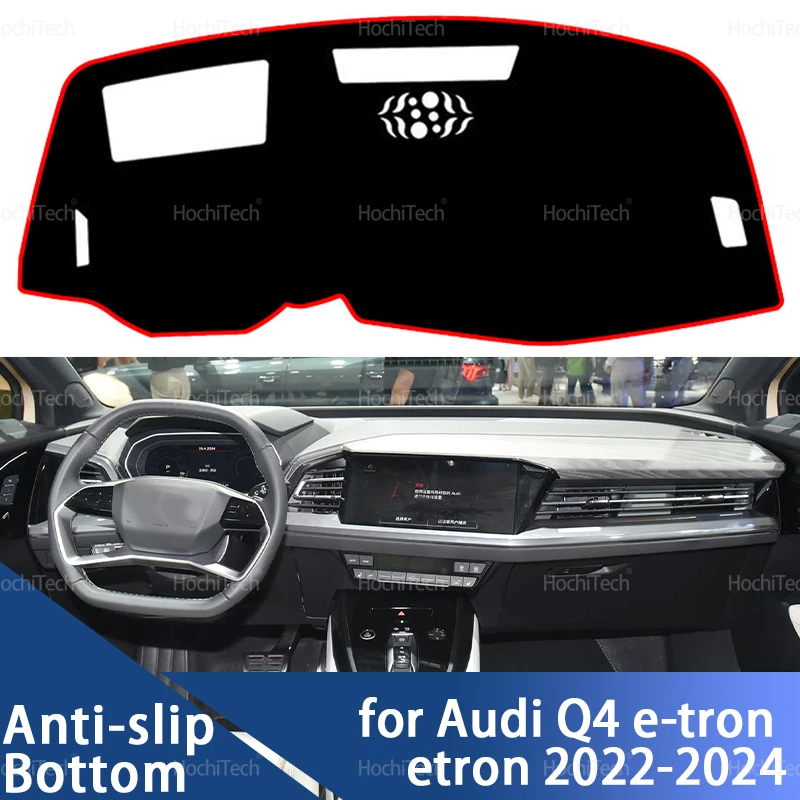 Car Dashboard Cover Avoid Light Pad Instrument Platform Cover Mat Carpet for Audi Q4 e-tron etron 2022 2023 2024 LHD RHD