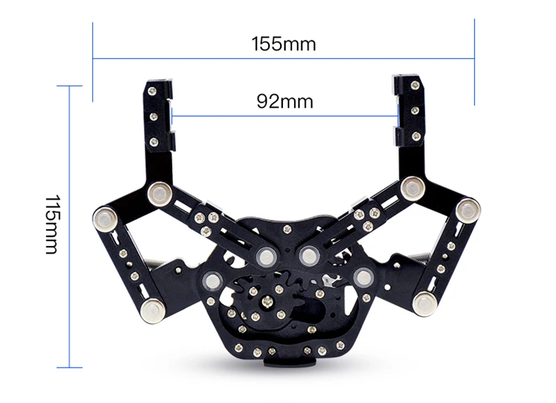 Roboter greifer Kunststoff Manipulator Klauen klemme Roboterarm für Arduino Roboter DIY Kit mg996 mechanischer Greifer für stm32 Roboterarm – Detail 9
