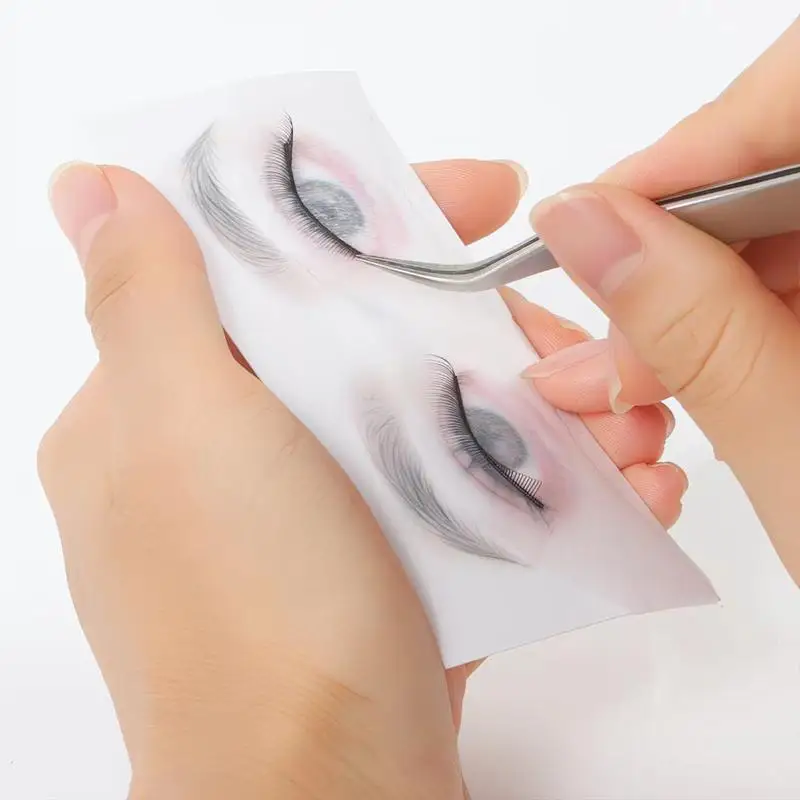 10/20/30/50 Sheets Eyelash Practice Stickers Eyelash Training Stickers