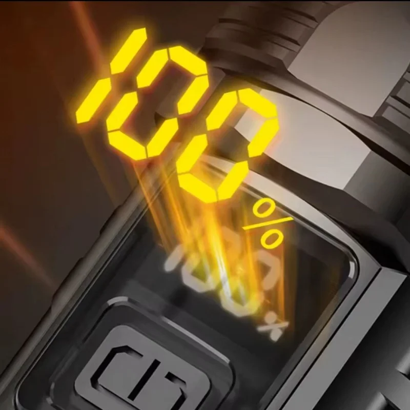 Ultra Bright LED Flashlight 3000LM Type-C Rechargeable Long Range Zoom Tactical Torch Outdoor Emergency Camping Fishing Lantern