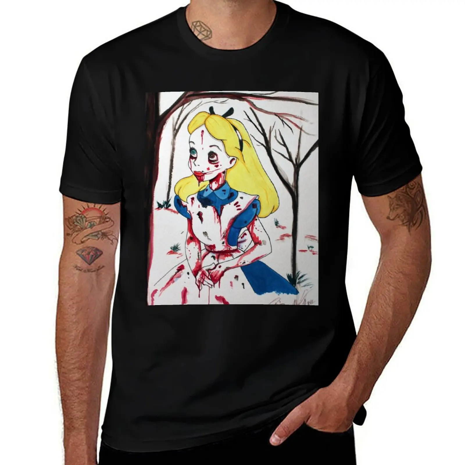 28 days after wonderland T-Shirt Work Outdoor for Men T-Shirt