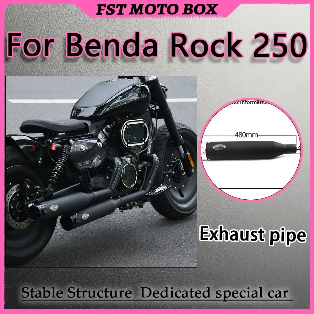 For Benda Rock 250 Right-Hand Side Dual-Exhaust Valve Kit Adjustable Sound Control Deep Tone Motorcycle Exhaust System