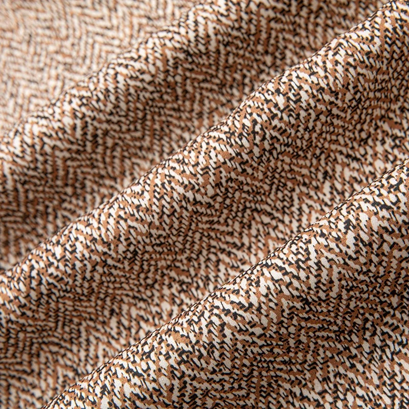 95% التوت الحرير 5% دنة جورجيت الحرير النساء السراويل الجمل المطبوعة واسعة الساق السراويل الطويلة مرونة الخصر مع جيوب QQ049