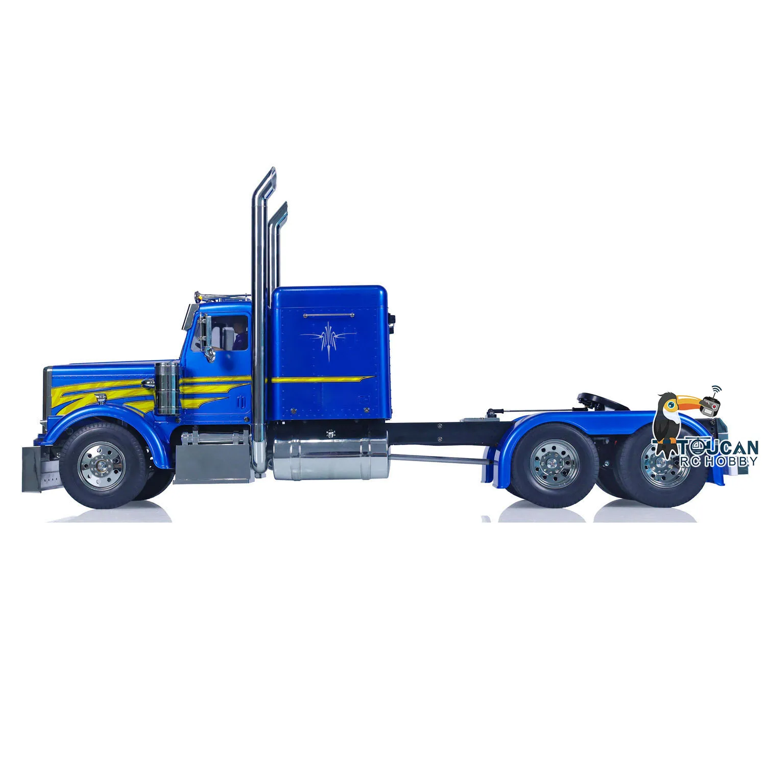 

6x4 RC 3 Axles Tractor Truck RTR 1/14 Remote Control Car 56344 3-speed Transmission Model with Sound Lights Customized RC Toy