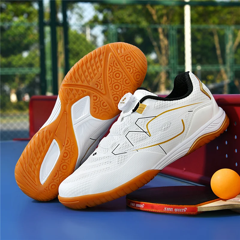 Zapatillas de tenis de mesa profesionales para hombre y mujer, calzado deportivo antideslizante para interiores, cómodas, gran oferta, 2025