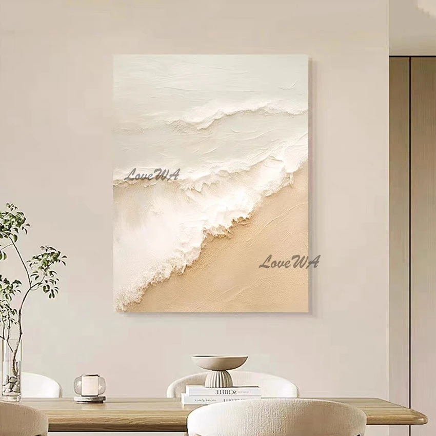 

Thick Acrylic Sea Wave Hand Painted Picture Modern Hotel Decorative Wall Art Abstract Canvas Painting Design China Imports Home