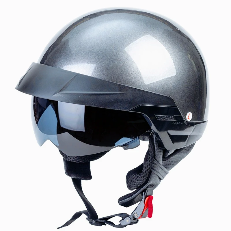 

Ретро мотоциклетный шлем, оснащенный встроенными линзами, мотоциклетный шлем с объемным звуком, сертифицированный DOT ECE шлем