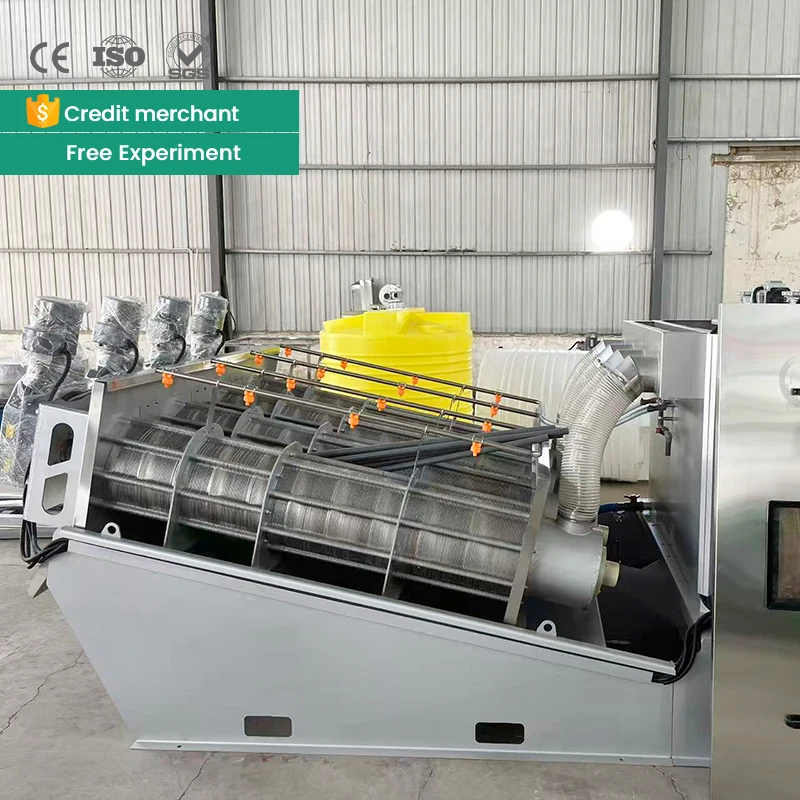 Screw Press Sludge Dewatering Machine for Manure Treatment Pig Cow Farm Wastewater Solid Liquid Separator