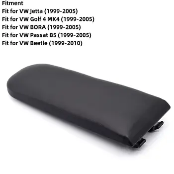 1PC עור רכב משענת יד נועל מכסה מרכז קונסולת כיסוי מגן כובע עבור פולקסווגן ג'טה גולף 4 MK4 בורה פאסאט B5 חיפושית פולו 6R 9N 6 best sales כיסוי משענת יד - №3