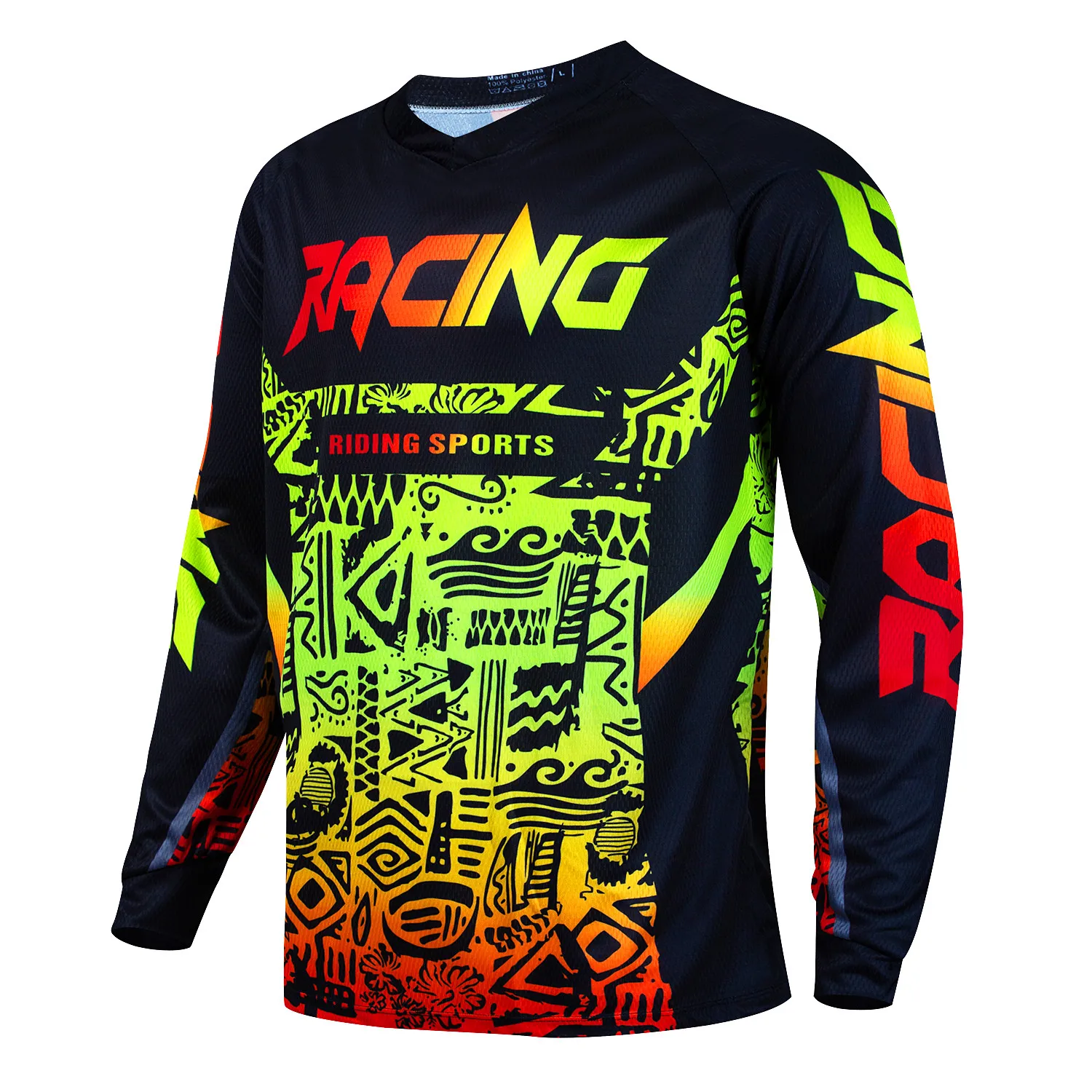 Camiseta de Motocross de carreras, camiseta de manga larga para bicicleta de montaña y descenso, camiseta para bicicleta todoterreno, camiseta de secado rápido para ciclismo Polera Mtb