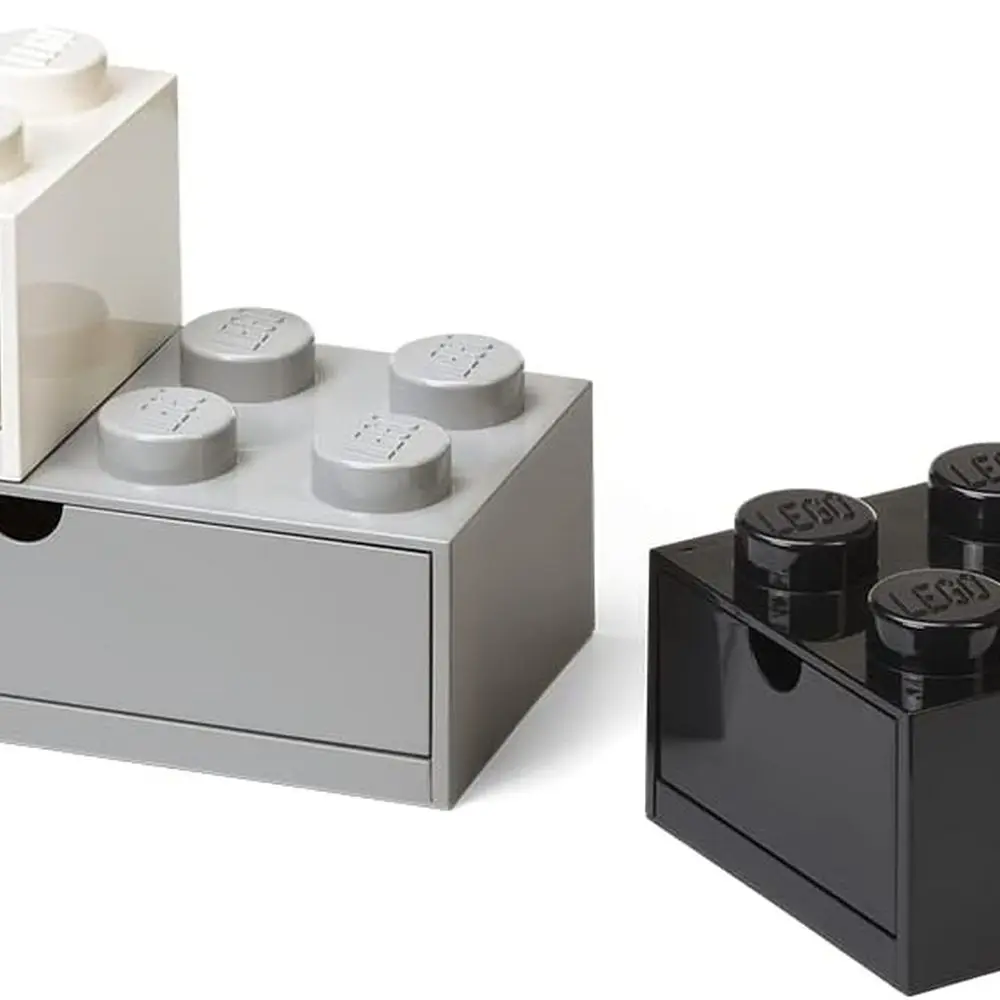 مجموعات أدراج LDesk باللون الرمادي والأسود والأبيض