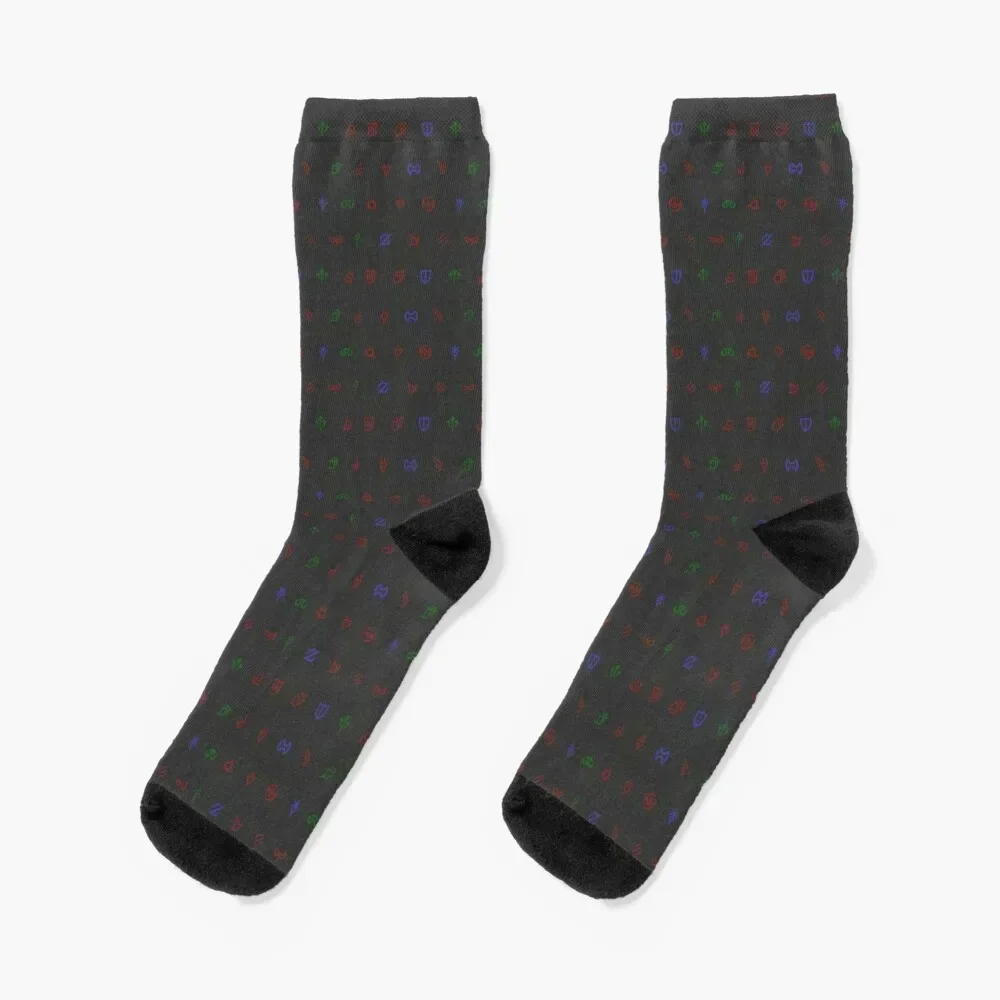 

All job icons - Dark version Socks cotton Run cartoon Soccer Socks For Girls Men's