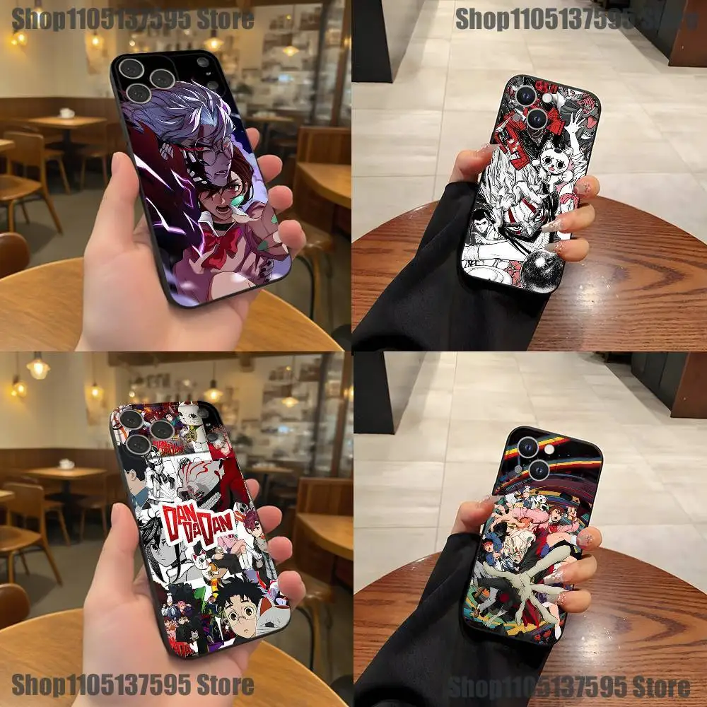 

Anime Dandadan Phone Case For iPhone 17,16,15,14,13,12,11,Pro,XS,Max,XR,Plus,E,SE4,Mini Black Soft Cover