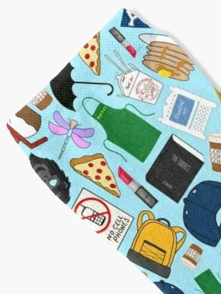 Ultimate Fan Pattern Icons All Over Print Blue Pack Socks professional running hockey gym summer Male Socks Women's