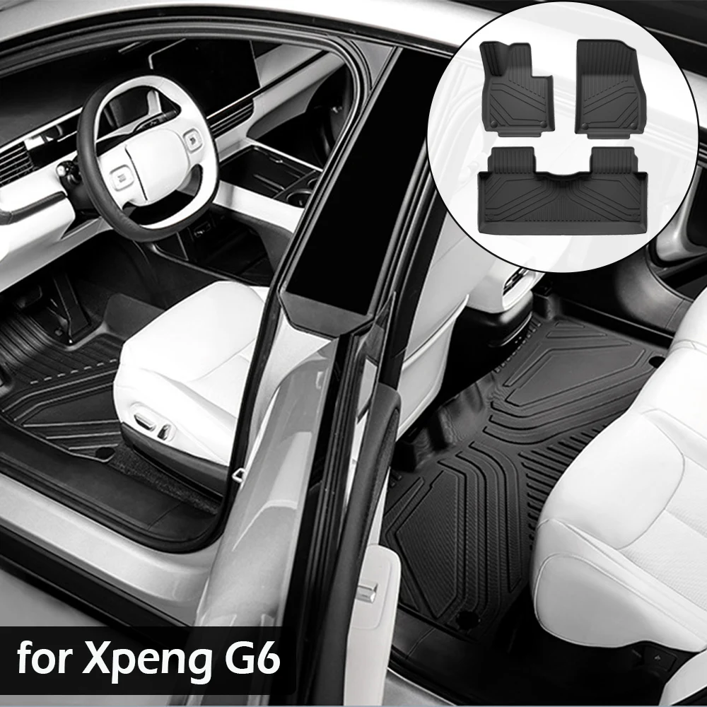 

for 2025 Xpeng G6 Floor Mats Cargo Liner Trunk Pad TPE 3D Xiaopeng Car Foot Mat All Weather Waterproof Floor Mat Accessories