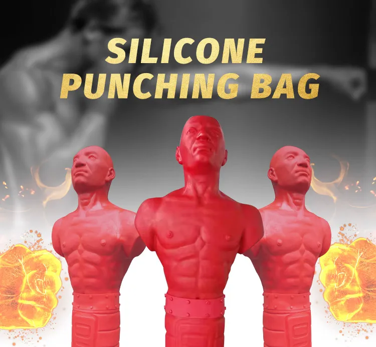 Manichino umano da boxe autoportante con sensazione di pelle in silicone per esercizi di punzonatura