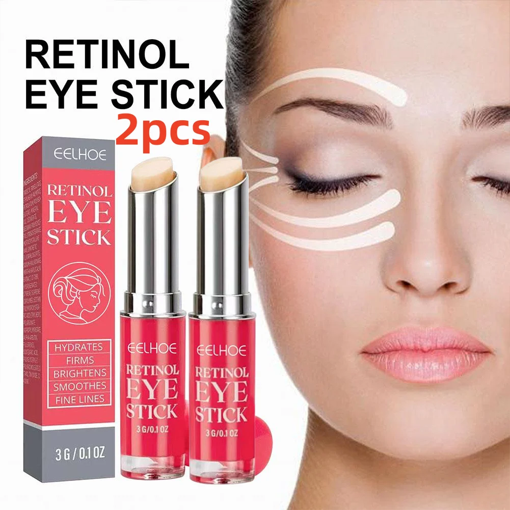

2PCS Retinol Anti-wrinkle Eye Cream Anti Puffiness Remove Stick Line Skin Bags Fine Eye Moisturizing Circles Dark Fade Whitening
