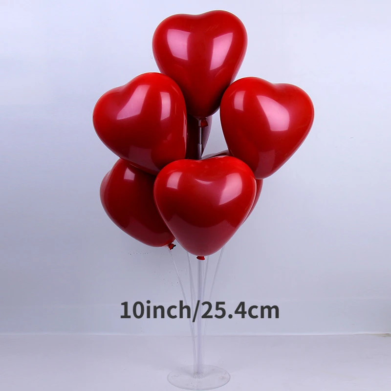 Wedding balloons, wholesale of wedding balloons, double-layer pomegranate red heart shaped balloons, love balloons, wedding room image 6