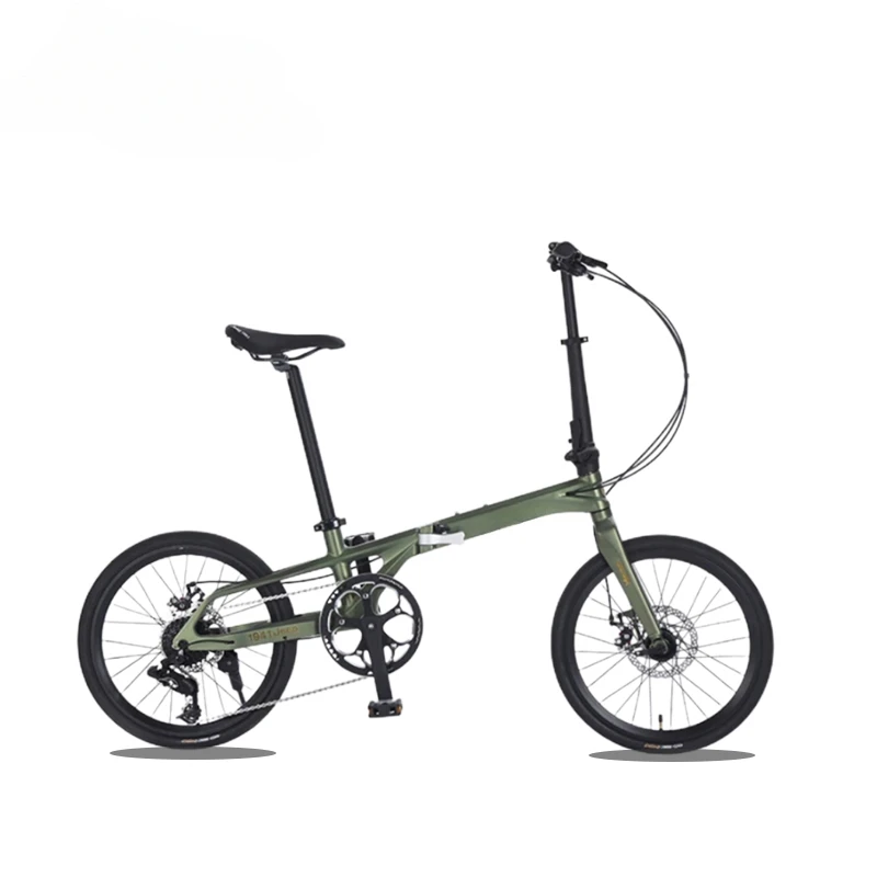 Folding Bicycle Ultra-light Magnesium Alloy Folding Car Double Disc Brake Men's And Women's Same Portable Bicycle Magnesium Lun