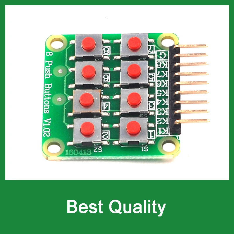 8 Button Push Matrix V1.00 Key Board for Arduino AVR PIC, 4x2 - 2x4 Keypad and 2*4 Module