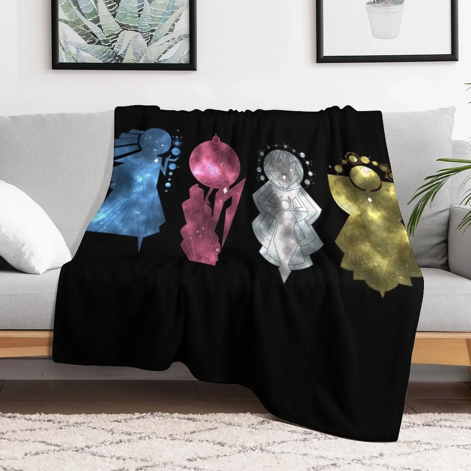 Diamond Authority Mural (Galaxy Design) Throw Blanket Weighted anime Blankets