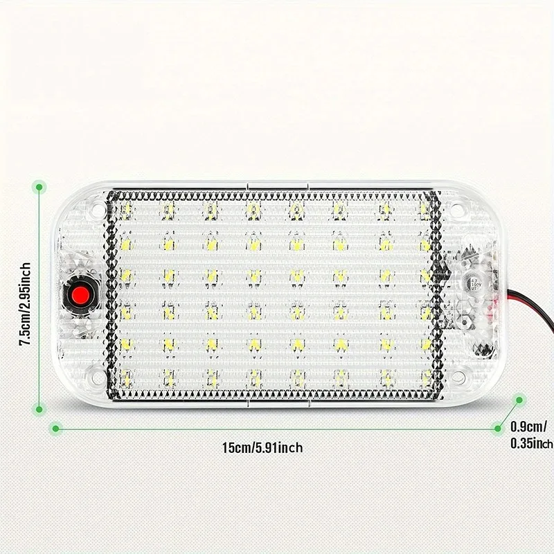 1PC 12V 24V LED Car Reading Light High Brightness 48LED Interior Cab Lamp Trunk Lighting Car Trunk Light Caravan Motorhome Light