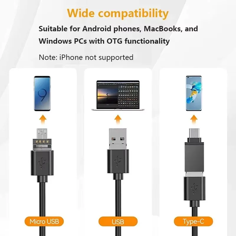 كاميرا منظار USB احترافية مع خط تركيز بعيد قابل للاختيار وخط تركيز قريب - مثالية لفحص تكييف الهواء