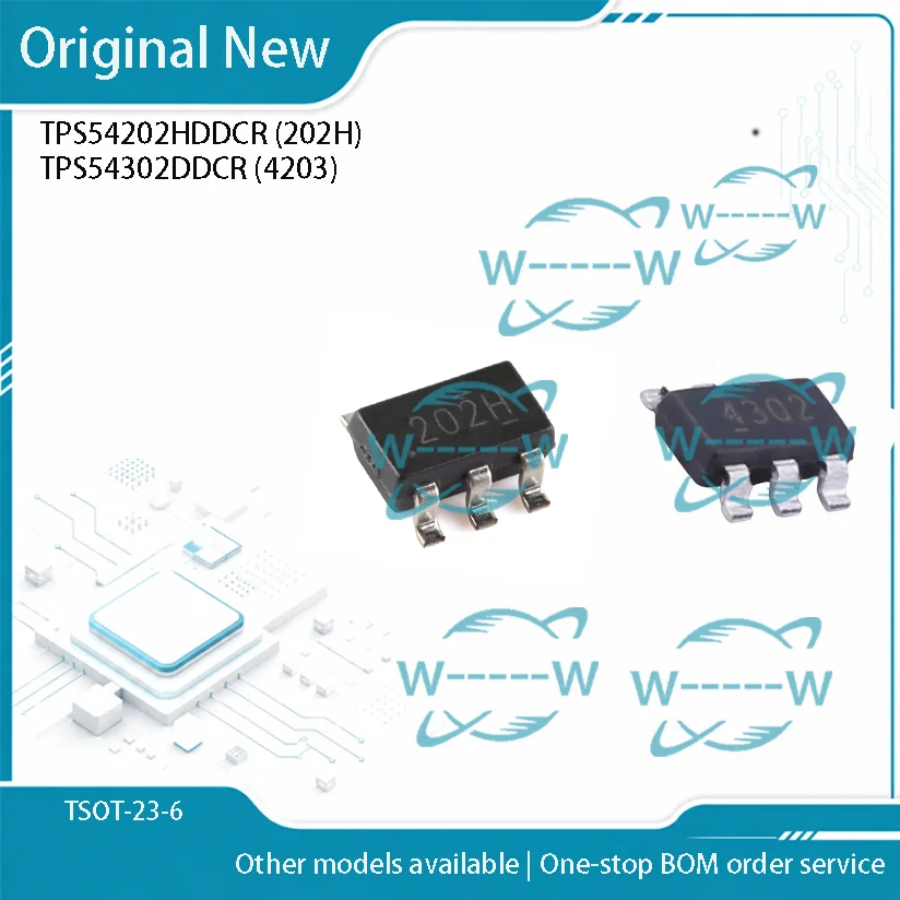 10-100PCS)new TPS54202HDDCR 202H TPS54302DDCR 4203 TPS54202H TPS54302 TSOT-23-6 DC-DC power chip ic