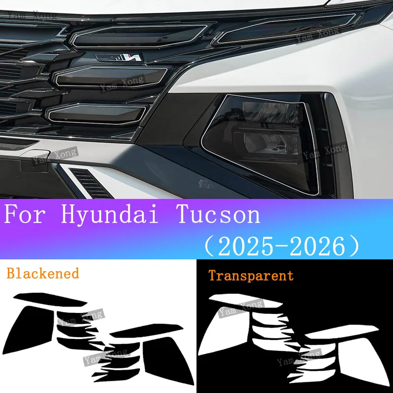 

Car Headlight Protection Transparent Anti-Scratch Protective Film TPU Stickers For Hyundai Tucson 2025 2026 Accessories